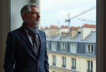 Immobilier France : baisse des prix, tendance à la chute ? Agent immobilier parisien dans un appartement moderne