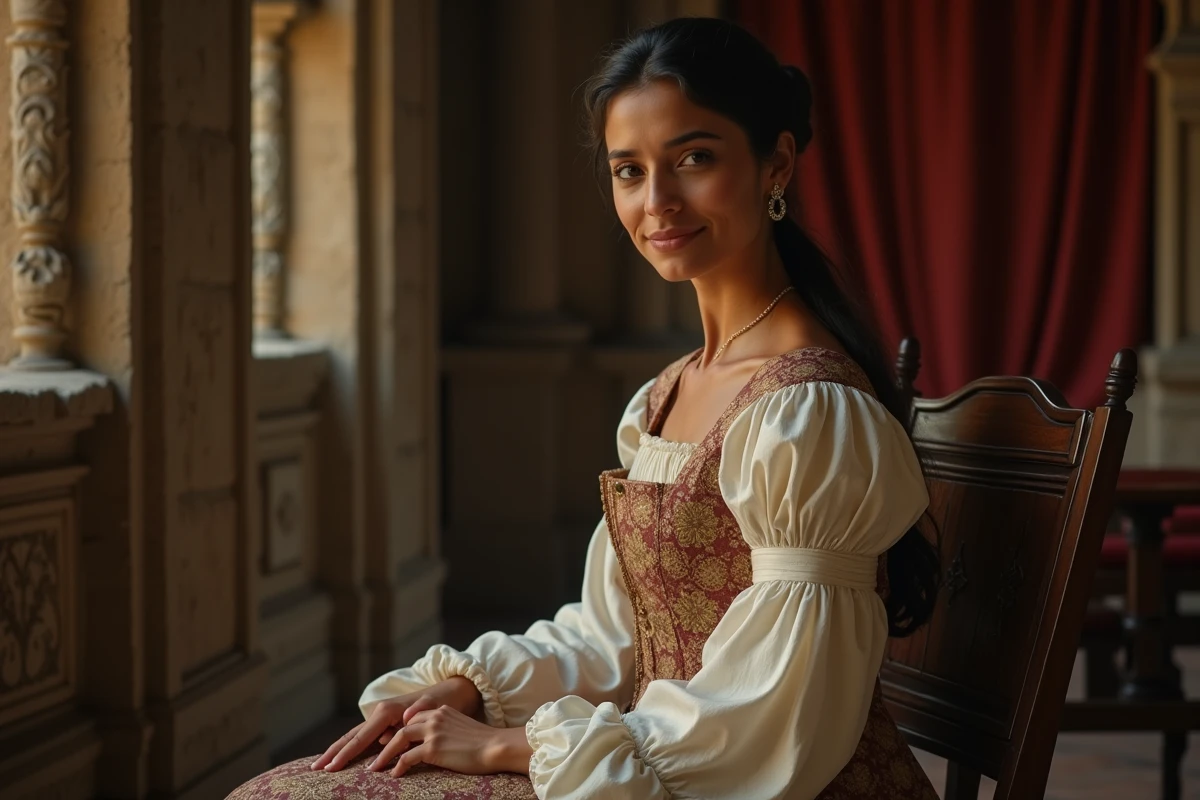 Femme de la Renaissance en portrait élégant