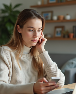 Femme en télétravail dans un espace lumineux