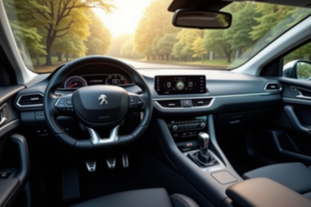 Intérieur Peugeot 308 GT Line tableau de bord et volant