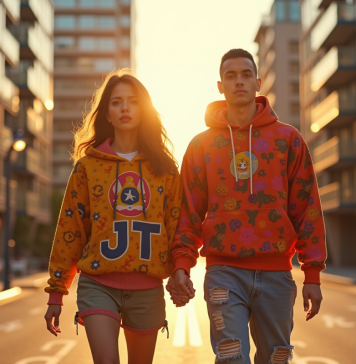 Style streetwear femme homme : adopter simplement ce style urbain ! Jeune femme et homme en streetwear dans la ville au coucher de soleil