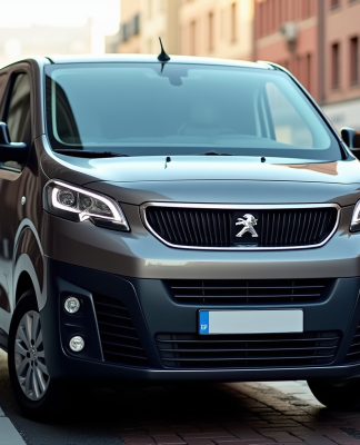 Véhicule Peugeot Expert en ville lors de la journée