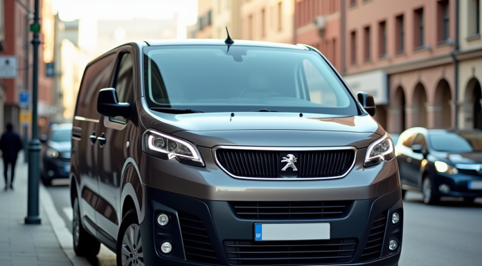 Véhicule Peugeot Expert en ville lors de la journée