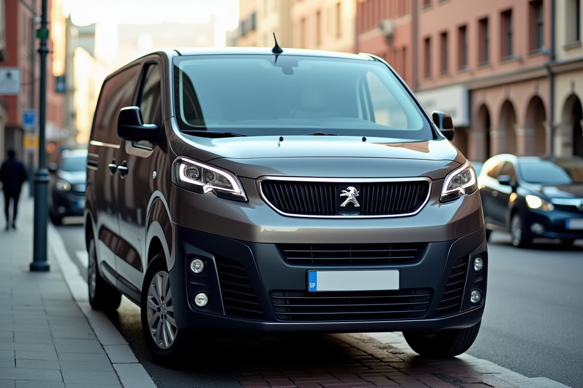 Véhicule Peugeot Expert en ville lors de la journée
